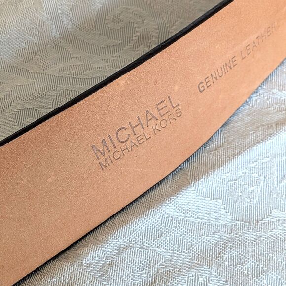 Michael Kors Genuine Leather Belt with Solid Brass hardware XL Vintage 90s main image 9
